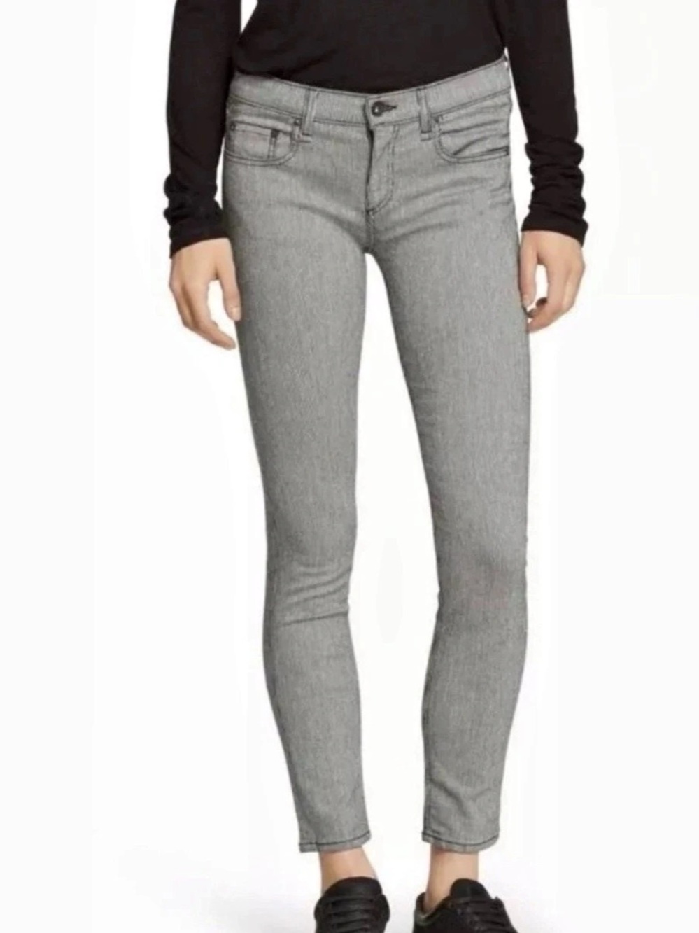 rag & bone Tomboy Skinny Jeans pinstripe Waist 24